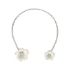 Shop Majorica Adjustable Silver Santorini Bianco Bridal Choker With Nacre Flowers