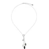 Hot Majorica Algaida Silver Short Necklace With Black Murano Glass