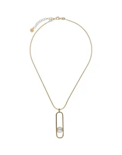 Clearance Majorica Atenea Necklace With Chain And Round Pearl