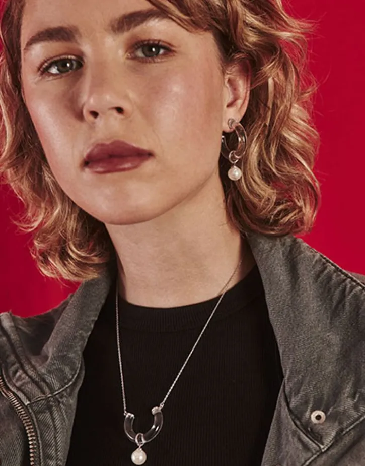 Cheap Majorica Ayla Silver Earrings In High-Resistance Glass