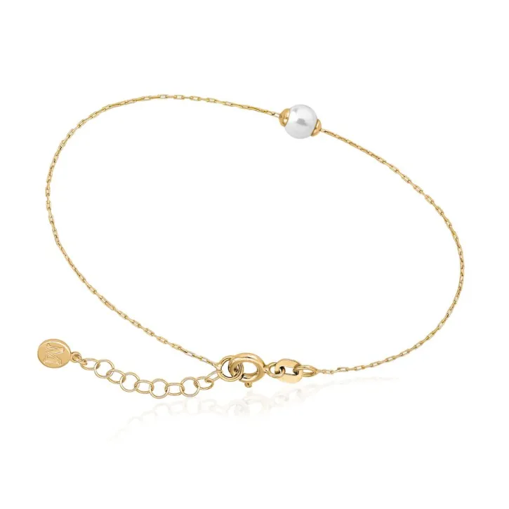 Best Sale Majorica Bracelet Cies Gold Plated With White Pearl