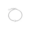 New Majorica Chain Bracelet Nuada In Steel And White Pearl