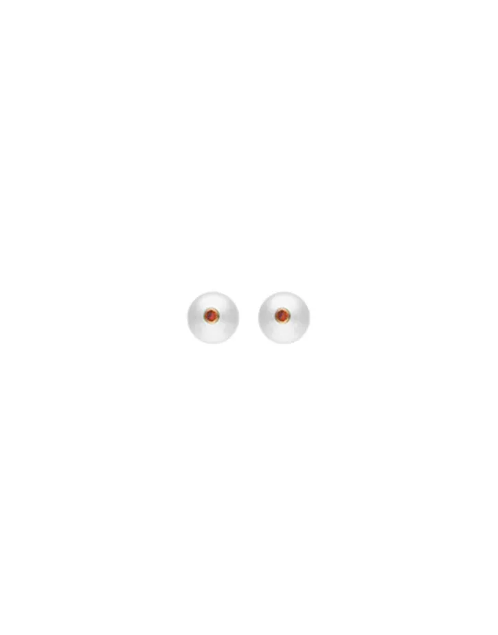 Sale Majorica Color Pop Earrings With Round White Pearl And Orange Zirconia