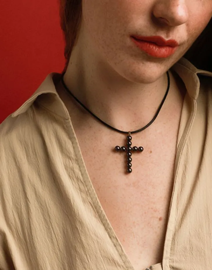 Online Majorica Crosses Collection Gold Pendant With Tahiti Pearl