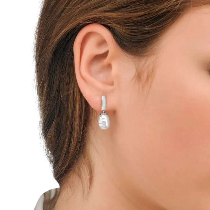 Fashion Majorica Earrings Agora With Barroque White Pearl