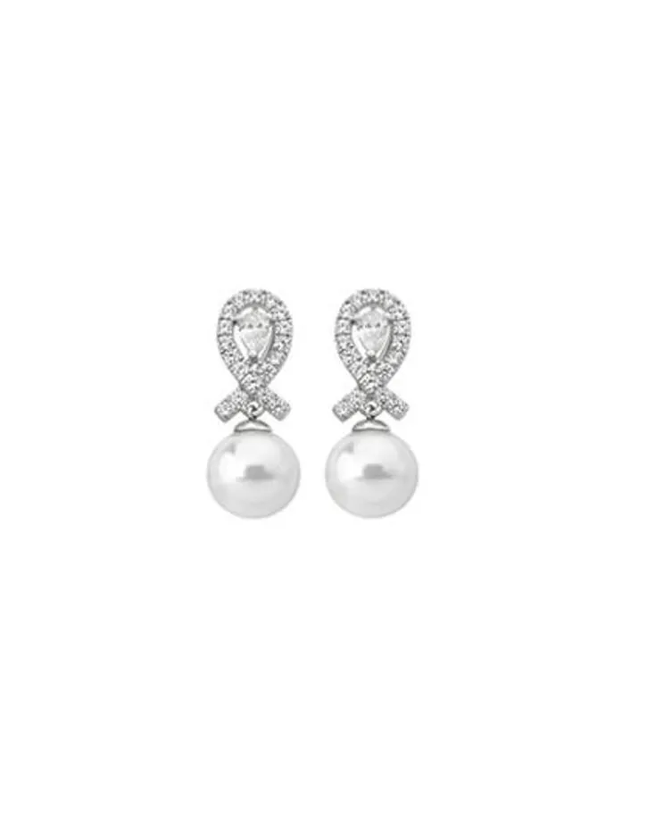 Sale Majorica Earrings Exquisite Pave