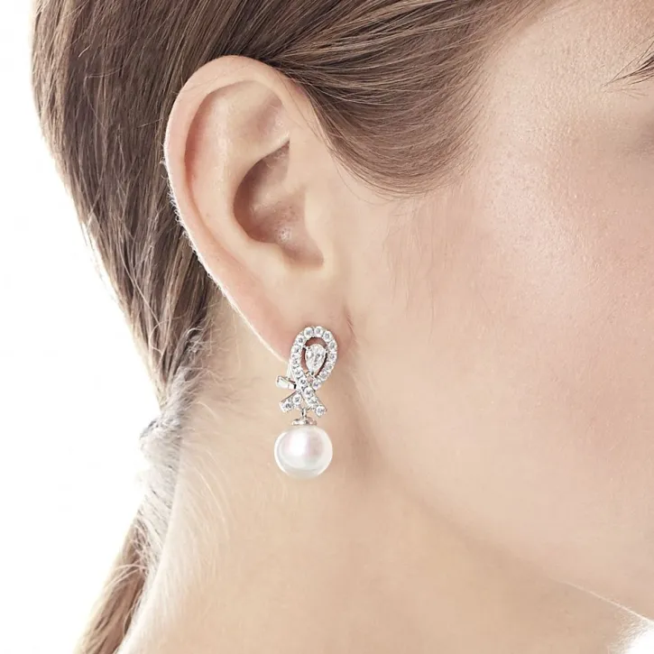Sale Majorica Earrings Exquisite Pave
