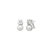 Fashion Majorica Earrings Exquisite Silver With 10Mm White Pearl And Zircons