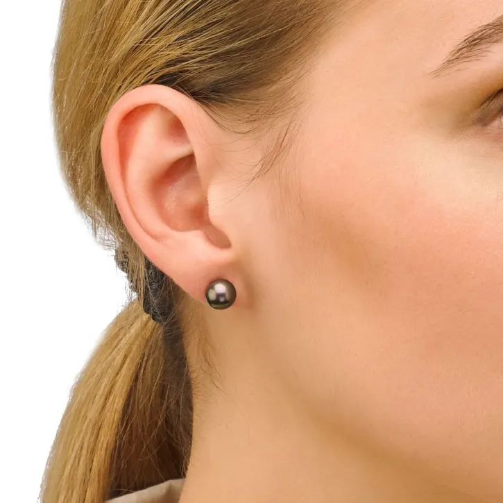 Store Majorica Earrings Lyra Silver With 8Mm Tahiti Pearl