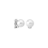 Cheap Majorica Earrings Lyra Silver With 14Mm White Round Pearl