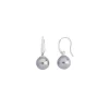 Outlet Majorica Earrings Nuada Silver With 10Mm Gray Pearl