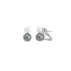 New Majorica Earrings Nuit White And Gray Pearls