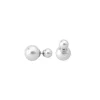Outlet Majorica Earrings Polar Silver With 8 And 14Mm White Pearls