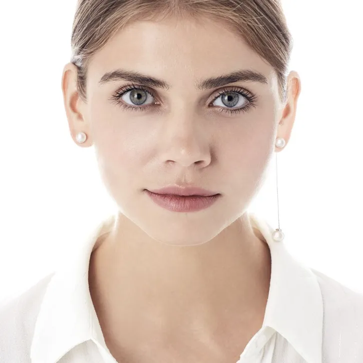 Clearance Majorica Earrings Rosa With 8 And 10Mm White Pearls