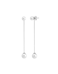 Clearance Majorica Earrings Rosa With 8 And 10Mm White Pearls