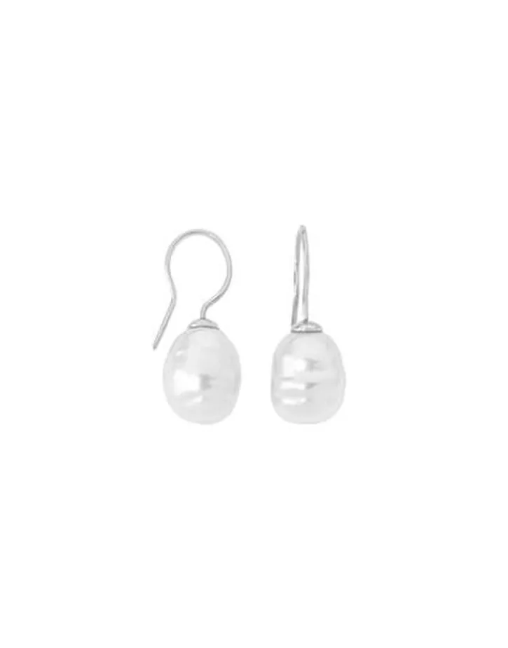 Best Majorica Earrings Tender Silver With 12Mm White Baroque Pearl
