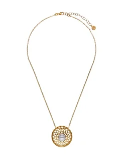 Best Majorica Etna Necklace In Gold-Plated Silver And Round Pearl 42Cm