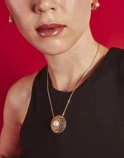 Best Majorica Etna Necklace In Gold-Plated Silver And Round Pearl 42Cm