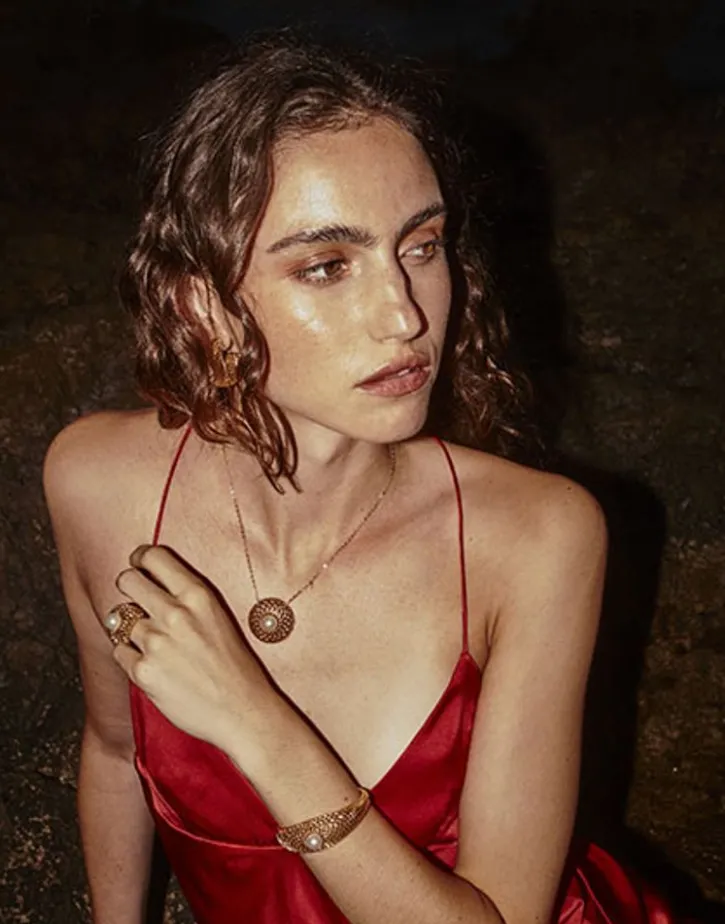 Best Majorica Etna Necklace In Gold-Plated Silver And Round Pearl 42Cm