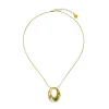 Shop Majorica Feme Chain Necklace With White Pearl And Green Agate