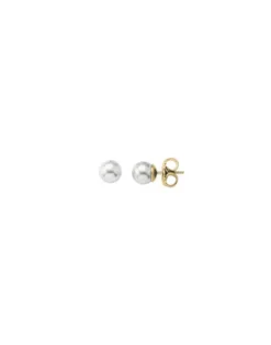 New Majorica Gold Plated Cies With 5Mm White Pearl