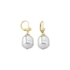 Shop Majorica Gold Plated Earrings Agora With 12Mm White Pearl
