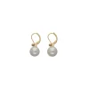 Cheap Majorica Gold Plated Earrings Nuada With 10Mm White Pearl French Clasp