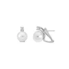 Sale Majorica Gold Plated Earrings Selene With 10Mm White Pearl And Zircons