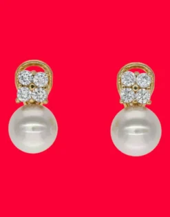 Cheap Majorica Gold Plated Earrings Soleil