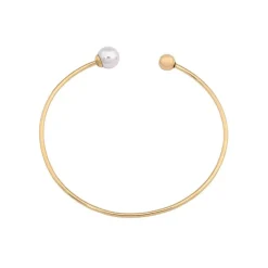 Flash Sale Majorica Gold Plated Large Bracelet Aura With White Pearl