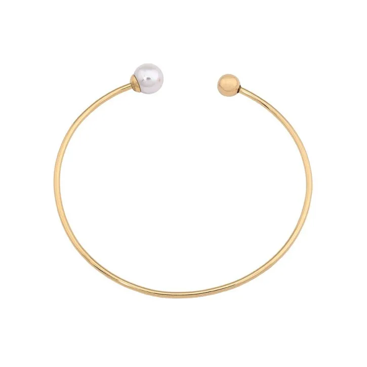 Flash Sale Majorica Gold Plated Large Bracelet Aura With White Pearl