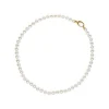 Flash Sale Majorica Gold Plated Necklace Lyra 45Cm And 6Mm White Pearls