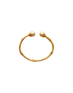 Best Majorica Golden Bamboo Adjustable Bracelet With Champagne Pearls