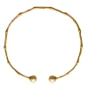 Outlet Majorica Golden Bambu Adjustable Choker With Champagne Pearls
