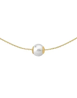 Clearance Majorica Golden Silver Short Pendant Nuada 12Mm
