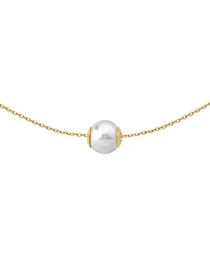 Clearance Majorica Golden Silver Short Pendant Nuada 12Mm