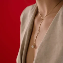 Shop Majorica Golden Steel Short Necklace Aura