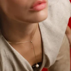 Shop Majorica Golden Steel Short Necklace Aura