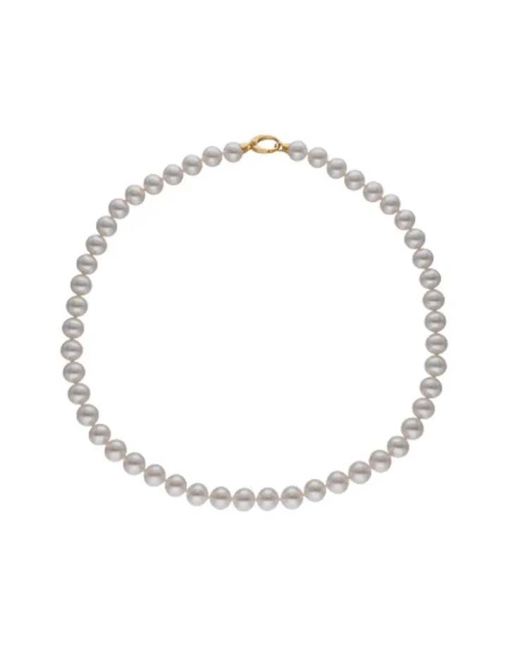 Outlet Majorica Golden-Plated Silver Necklace Lyra 10Mm 50Cm