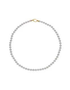 Best Majorica Gold-Plated Silver Necklace Lyra 7Mm 50Cm