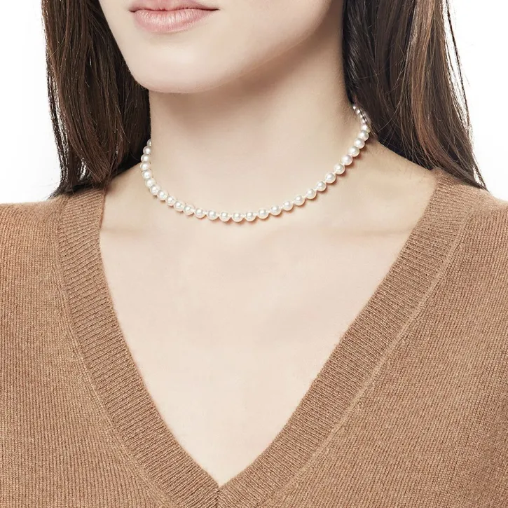 Cheap Majorica Gold-Plated Silver Necklace Ballet 6 Mm