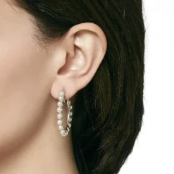 Online Majorica Large Hoop Earrings Ada With Pearls