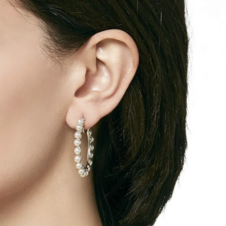 Online Majorica Large Hoop Earrings Ada With Pearls