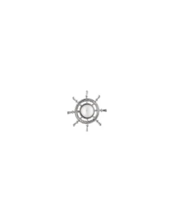 Flash Sale Majorica Le Club Sailing Broach In Steel With A White Half Pearl