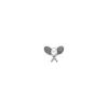 Outlet Majorica Le Club Tennis Broach In Steel With A Half White Pearl
