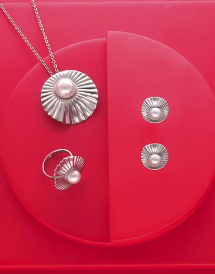 Shop Majorica Le Palm Pearl Steel Short Earrings