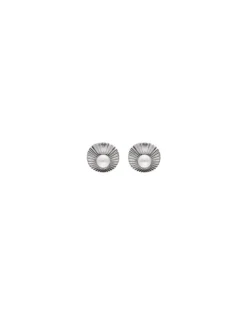 Shop Majorica Le Palm Pearl Steel Short Earrings