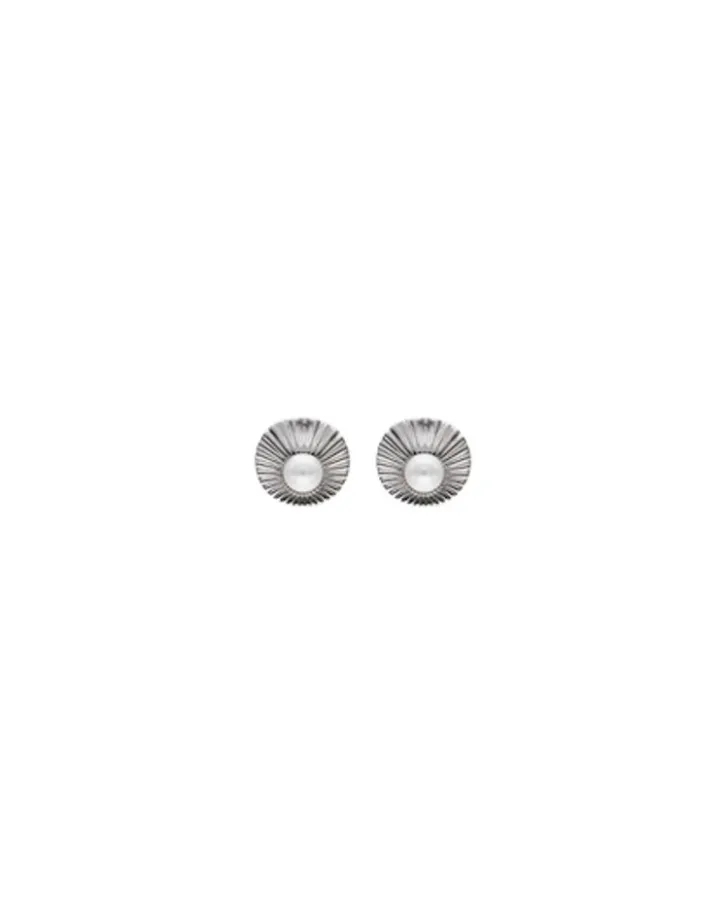 Shop Majorica Le Palm Pearl Steel Short Earrings