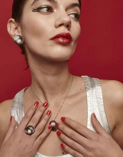 Online Majorica Le Palm White Pearl Steel Necklace
