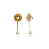 Outlet Majorica Long Clavelina Earrings With Pearls And Omega Clasp